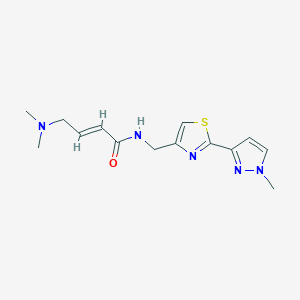 (E)-4-(Dimethylamino)-N-[[2-(1-methylpyrazol-3-yl)-1,3-thiazol-4-yl]methyl]but-2-enamide