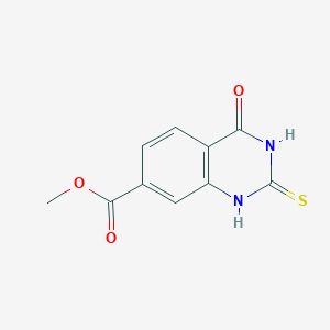 molecular formula C10H8N2O3S B2463152 Methyl 4-hydroxy-2-mercaptoquinazoline-7-carboxylate CAS No. 422277-15-4