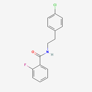 molecular formula C15H13ClFNO B2463172 N-[2-(4-chlorophenyl)ethyl]-2-fluorobenzamide CAS No. 303091-97-6