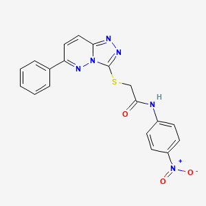 molecular formula C19H14N6O3S B2463177 N-(4-nitrophenyl)-2-((6-phenyl-[1,2,4]triazolo[4,3-b]pyridazin-3-yl)thio)acetamide CAS No. 891118-35-7