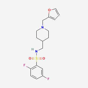molecular formula C17H20F2N2O3S B2463184 2,5-二氟-N-((1-(呋喃-2-基甲基)哌啶-4-基)甲基)苯磺酰胺 CAS No. 953180-57-9