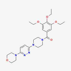 molecular formula C25H35N5O5 B2463188 (4-(6-吗啉基吡啶并[3-yl]哌嗪-1-基)(3,4,5-三乙氧基苯基)甲酮 CAS No. 898437-61-1