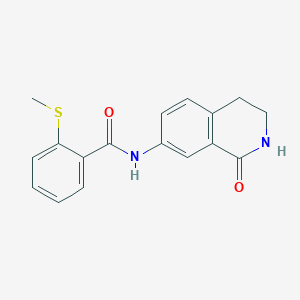 molecular formula C17H16N2O2S B2463189 2-(methylthio)-N-(1-oxo-1,2,3,4-tetrahydroisoquinolin-7-yl)benzamide CAS No. 1351652-56-6