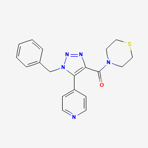molecular formula C19H19N5OS B2463196 4-[(1-benzyl-5-pyridin-4-yl-1H-1,2,3-triazol-4-yl)carbonyl]thiomorpholine CAS No. 1798622-93-1