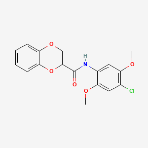 molecular formula C17H16ClNO5 B2463197 N-(4-chloro-2,5-dimethoxyphenyl)-2,3-dihydro-1,4-benzodioxine-3-carboxamide CAS No. 304888-25-3
