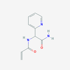 molecular formula C10H11N3O2 B2463199 N-[carbamoyl(pyridin-2-yl)methyl]prop-2-enamide CAS No. 2411196-18-2