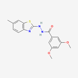 molecular formula C17H17N3O3S B2463200 3,5-二甲氧基-N'-(6-甲基-1,3-苯并噻唑-2-基)苯甲酰肼 CAS No. 851979-45-8