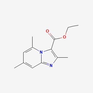 molecular formula C13H16N2O2 B2463201 Ethyl 2,5,7-trimethylimidazo[1,2-a]pyridine-3-carboxylate CAS No. 81438-54-2