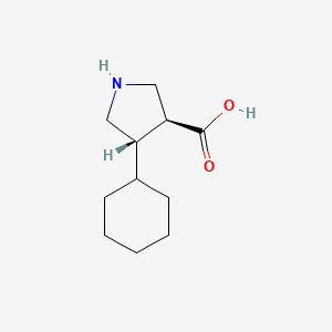 molecular formula C11H19NO2 B2463204 (3S,4S)-4-Cyclohexylpyrrolidine-3-carboxylic acid CAS No. 1884729-97-8