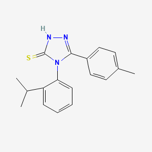 molecular formula C18H19N3S B2463206 5-(4-methylphenyl)-4-[2-(propan-2-yl)phenyl]-4H-1,2,4-triazole-3-thiol CAS No. 380442-87-5