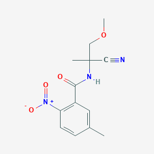 molecular formula C13H15N3O4 B2463208 N-(1-cyano-2-methoxy-1-methylethyl)-5-methyl-2-nitrobenzamide CAS No. 1445667-40-2