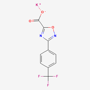molecular formula C10H4F3KN2O3 B2463210 Potassium 3-(4-(trifluoromethyl)phenyl)-1,2,4-oxadiazole-5-carboxylate CAS No. 2007917-47-5