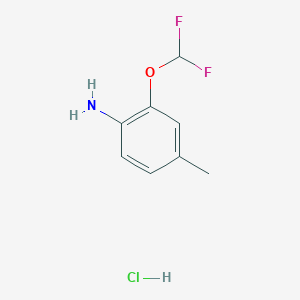 molecular formula C8H10ClF2NO B2463219 2-(Difluoromethoxy)-4-methylaniline hydrochloride CAS No. 1431962-99-0