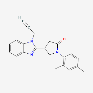 molecular formula C22H21N3O B2463227 1-(2,4-dimethylphenyl)-4-[1-(prop-2-yn-1-yl)-1H-1,3-benzodiazol-2-yl]pyrrolidin-2-one CAS No. 847394-42-7