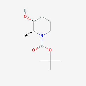 molecular formula C11H21NO3 B2463253 tert-butyl (2R,3R)-3-hydroxy-2-methylpiperidine-1-carboxylate CAS No. 2091703-25-0