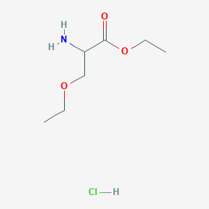 molecular formula C7H16ClNO3 B2463260 ethyl 2-amino-3-ethoxypropanoate hydrochloride CAS No. 113576-25-3