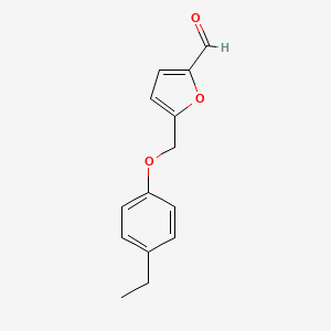 molecular formula C14H14O3 B2463271 5-[(4-乙基苯氧基)甲基]呋喃-2-甲醛 CAS No. 832740-07-5