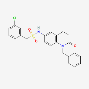 molecular formula C23H21ClN2O3S B2463284 N-(1-benzyl-2-oxo-1,2,3,4-tetrahydroquinolin-6-yl)-1-(3-chlorophenyl)methanesulfonamide CAS No. 941992-19-4