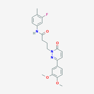4-(3-(3,4-dimethoxyphenyl)-6-oxopyridazin-1(6H)-yl)-N-(3-fluoro-4-methylphenyl)butanamide