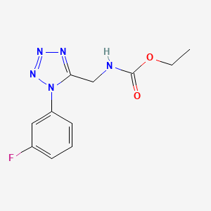 ethyl ((1-(3-fluorophenyl)-1H-tetrazol-5-yl)methyl)carbamate