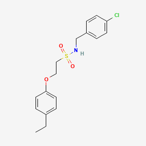 molecular formula C17H20ClNO3S B2463296 N-(4-chlorobenzyl)-2-(4-ethylphenoxy)ethanesulfonamide CAS No. 1351631-86-1