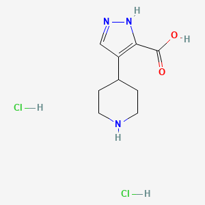4-Piperidin-4-yl-1H-pyrazole-5-carboxylic acid;dihydrochloride