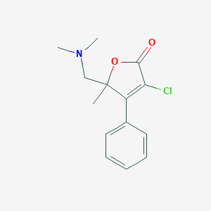 3-Chloro-5-((dimethylamino)methyl)-5-methyl-4-phenyl-2(5H)-furanone