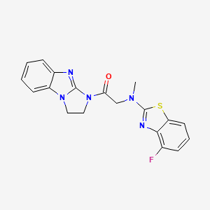 2-[(4-Fluoro-1,3-benzothiazol-2-yl)(methyl)amino]-1-{2,5,7-triazatricyclo[6.4.0.0^{2,6}]dodeca-1(8),6,9,11-tetraen-5-yl}ethan-1-one