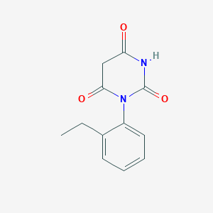 molecular formula C12H12N2O3 B2463310 1-(2-ethylphenyl)pyrimidine-2,4,6(1H,3H,5H)-trione CAS No. 142940-81-6