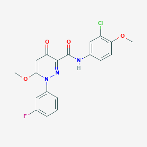 N-(3-chloro-4-methoxyphenyl)-1-(3-fluorophenyl)-6-methoxy-4-oxo-1,4-dihydropyridazine-3-carboxamide