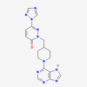 2-{[1-(9H-purin-6-yl)piperidin-4-yl]methyl}-6-(1H-1,2,4-triazol-1-yl)-2,3-dihydropyridazin-3-one