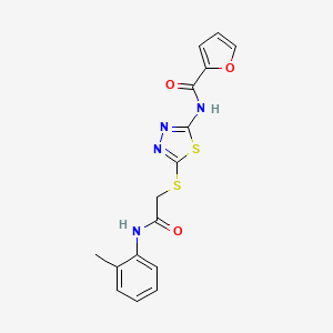 N-(5-((2-oxo-2-(o-tolylamino)ethyl)thio)-1,3,4-thiadiazol-2-yl)furan-2-carboxamide