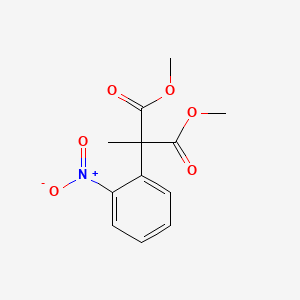 molecular formula C12H13NO6 B2463321 Dimethyl 2-methyl-2-(2-nitrophenyl)malonate CAS No. 860786-10-3