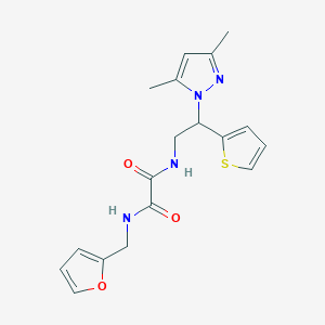 N1-(2-(3,5-dimethyl-1H-pyrazol-1-yl)-2-(thiophen-2-yl)ethyl)-N2-(furan-2-ylmethyl)oxalamide