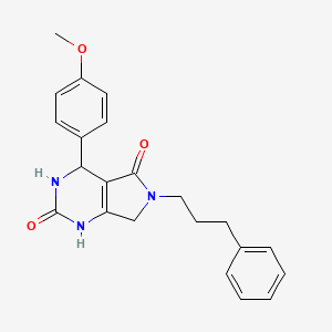 4-(4-methoxyphenyl)-6-(3-phenylpropyl)-3,4,6,7-tetrahydro-1H-pyrrolo[3,4-d]pyrimidine-2,5-dione