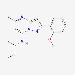 molecular formula C18H22N4O B2463342 N-(butan-2-yl)-2-(2-methoxyphenyl)-5-methylpyrazolo[1,5-a]pyrimidin-7-amine CAS No. 933021-08-0