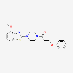 1-[4-(4-Methoxy-7-methyl-1,3-benzothiazol-2-yl)piperazin-1-yl]-3-phenoxypropan-1-one