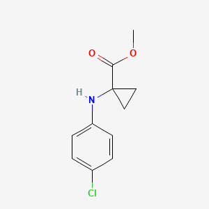 molecular formula C11H12ClNO2 B2463353 Methyl 1-((4-chlorophenyl)amino)cyclopropane-1-carboxylate CAS No. 1697351-29-3