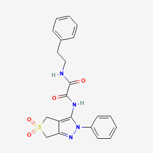 N1-(5,5-dioxido-2-phenyl-4,6-dihydro-2H-thieno[3,4-c]pyrazol-3-yl)-N2-phenethyloxalamide