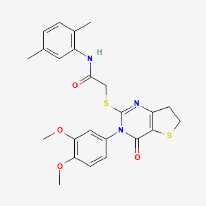 2-((3-(3,4-dimethoxyphenyl)-4-oxo-3,4,6,7-tetrahydrothieno[3,2-d]pyrimidin-2-yl)thio)-N-(2,5-dimethylphenyl)acetamide