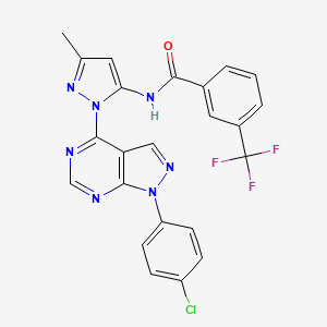 N-{1-[1-(4-chlorophenyl)-1H-pyrazolo[3,4-d]pyrimidin-4-yl]-3-methyl-1H-pyrazol-5-yl}-3-(trifluoromethyl)benzamide