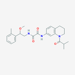 N1-(1-isobutyryl-1,2,3,4-tetrahydroquinolin-7-yl)-N2-(2-methoxy-2-(o-tolyl)ethyl)oxalamide