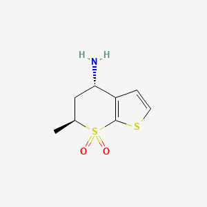 (4S,6S)-6-Methyl-7,7-dioxo-5,6-dihydro-4H-thieno[2,3-b]thiopyran-4-amine