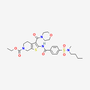 ethyl 2-(4-(N-butyl-N-methylsulfamoyl)benzamido)-3-(morpholine-4-carbonyl)-4,5-dihydrothieno[2,3-c]pyridine-6(7H)-carboxylate