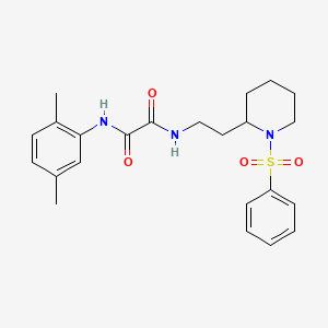 N1-(2,5-dimethylphenyl)-N2-(2-(1-(phenylsulfonyl)piperidin-2-yl)ethyl)oxalamide