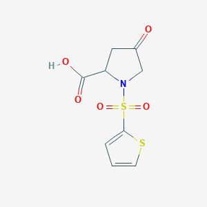 4-Oxo-1-(2-thienylsulfonyl)-2-pyrrolidinecarboxylic acid