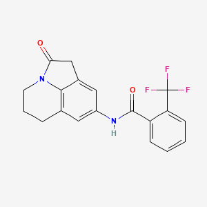 N-(2-oxo-2,4,5,6-tetrahydro-1H-pyrrolo[3,2,1-ij]quinolin-8-yl)-2-(trifluoromethyl)benzamide
