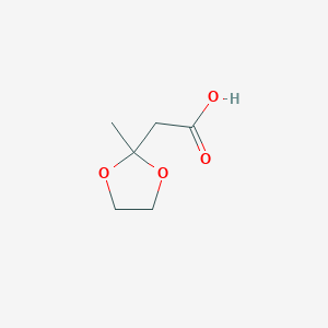 molecular formula C6H10O4 B2463375 2-(2-Methyl-1,3-dioxolan-2-yl)acetic acid CAS No. 5735-97-7