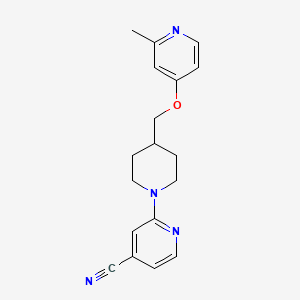2-[4-[(2-Methylpyridin-4-yl)oxymethyl]piperidin-1-yl]pyridine-4-carbonitrile