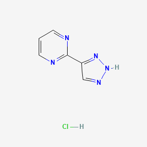 2-(2H-Triazol-4-yl)pyrimidine;hydrochloride